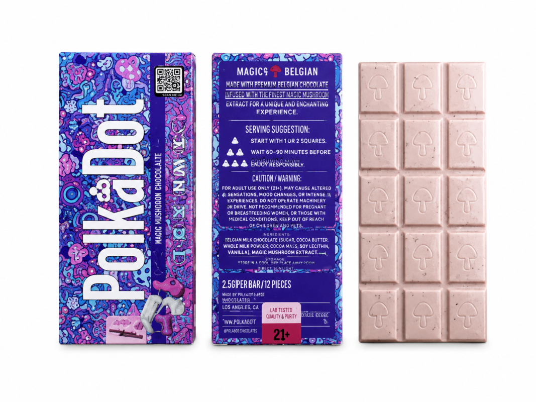 Polkadot mushroom chocolate bars