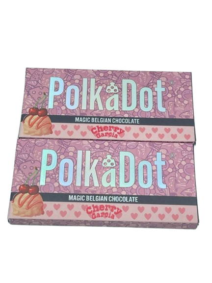 Polkadot Mushroom Chocolate Bar : Mushroom Cherry Garcia Chocolate Belgian