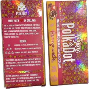 Polkadot Mushroom Chocolate Bar : Pomegranate Chocolate Bar